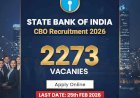 [25 Feb] SBI CBO Recruitment 2026 (2273 Vacancies)