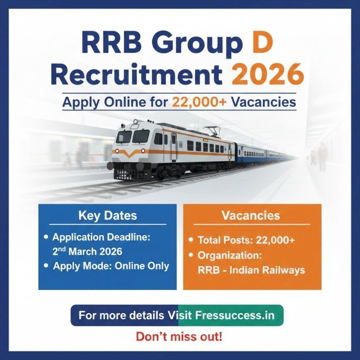 [2 March] Railway 22,000+ Vacancies - RRB Group D Recruitment 2026