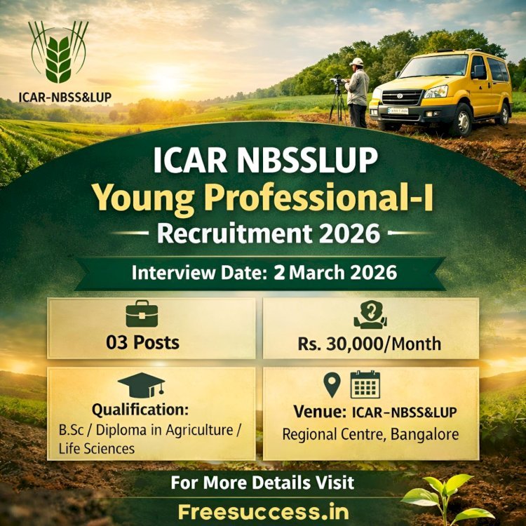 [2 March] Walk - In ICAR NBSSLUP Young Professional-I Recruitment 2026 Interview