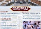 [30 March] IIT Tirupati Summer Internship Programme 2026