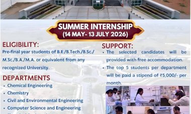 [30 March] IIT Tirupati Summer Internship Programme 2026