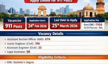 [25 March] DSSSB JE, ASO, AE & Legal Assistant 2026 (911 Posts)