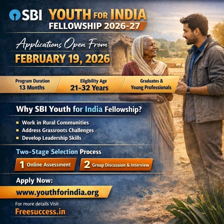[LIVE] SBI Youth for India Fellowship 2026-27: Rural Development Opportunity